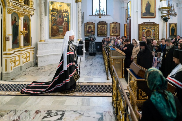 Мітрапаліт Веніямін узначаліў вячэрню з чынам прабачэння ў Свята-Духавым кафедральным саборы горада Мінска [+відэа]