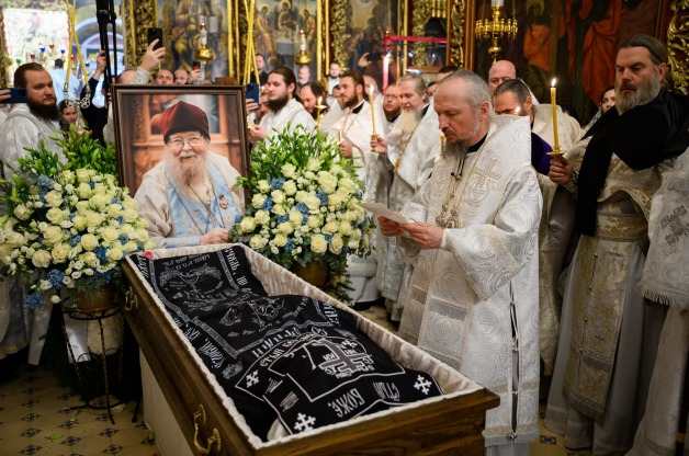 Митрополит Минский и Заславский Вениамин возглавил отпевание иеросхимонаха Иоанна (Миронова) в Свято-Троицком кафедральном соборе города Пскова